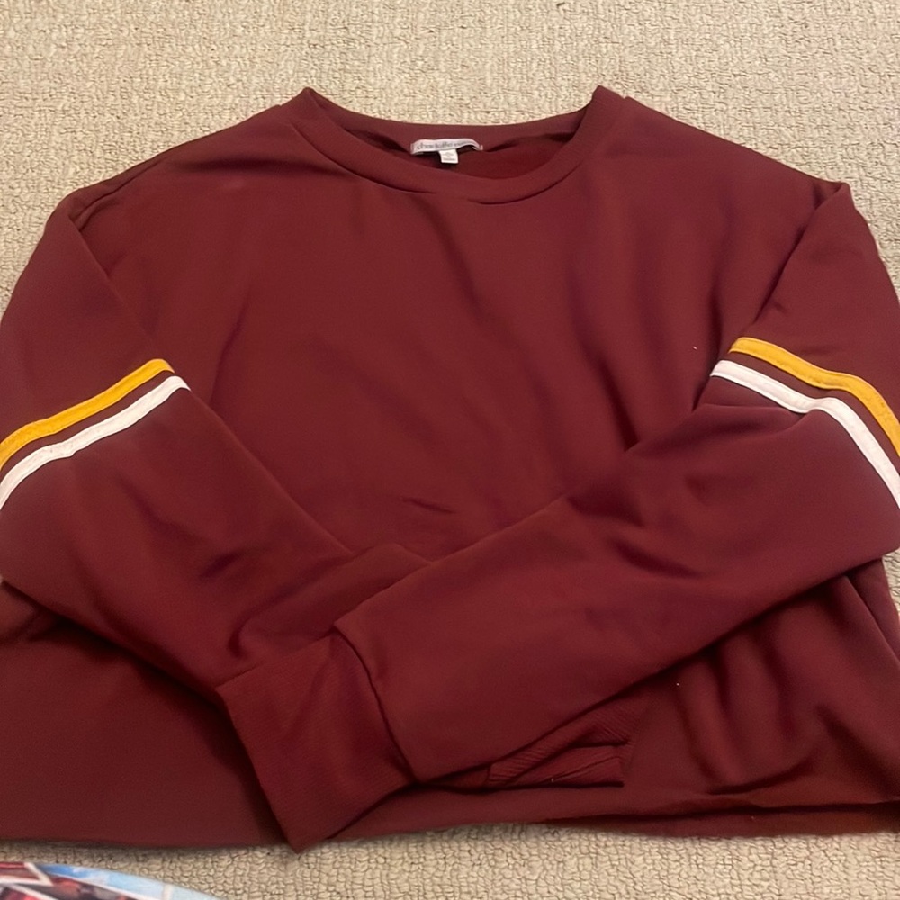 Burgundy cropped sweater